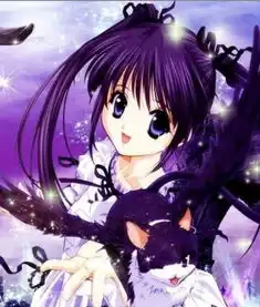 我想麻烦大家一下帮我找一些唯美的紫发紫瞳动漫美女帅哥的图片