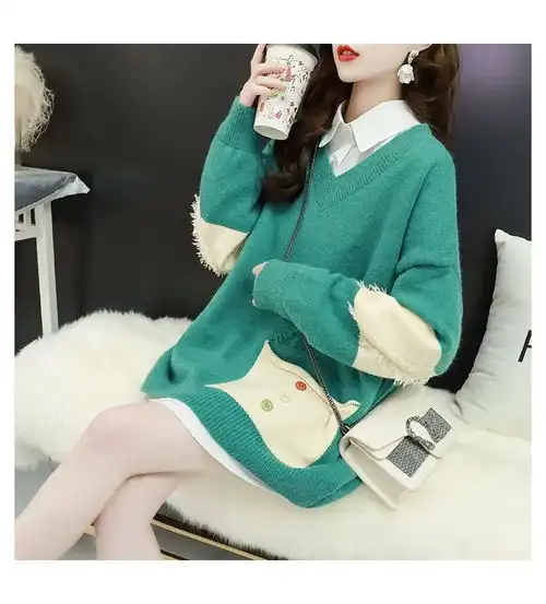 地摊1元2元毛衣货源长袖杂款女装厚款打底衫学生女针织衫-黄页88网