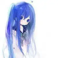 蓝色唯美动漫头像长发微信头像图片大全