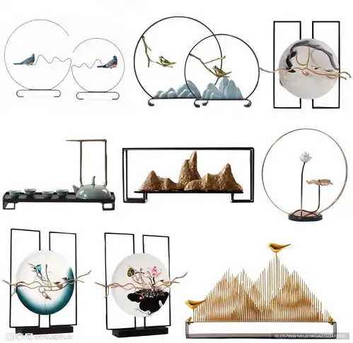 新中式禅意装饰品摆件素材设计图psd分层素材psd分层素材