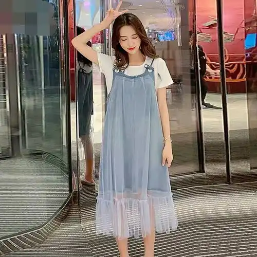 仙气飘飘的网纱拼接连衣裙了解一下,甜美又时尚,喜欢就不要错过