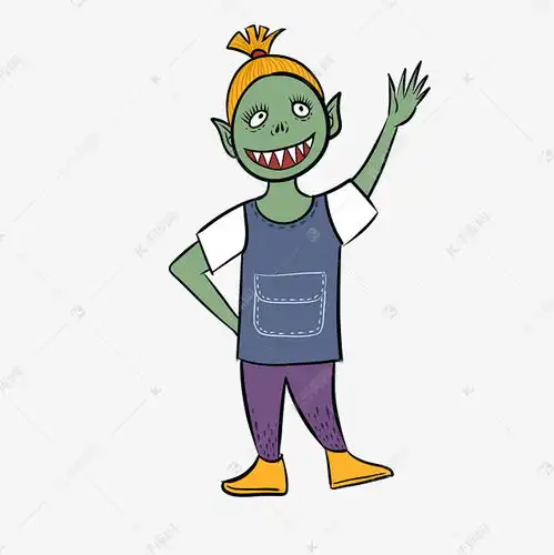 手绘可爱矢量卡通万圣节鬼怪小女孩素材图片免费下载千库网