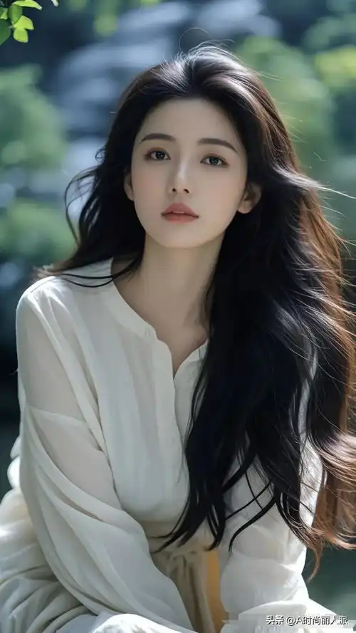 美女壁纸长发飘飘,美若天仙