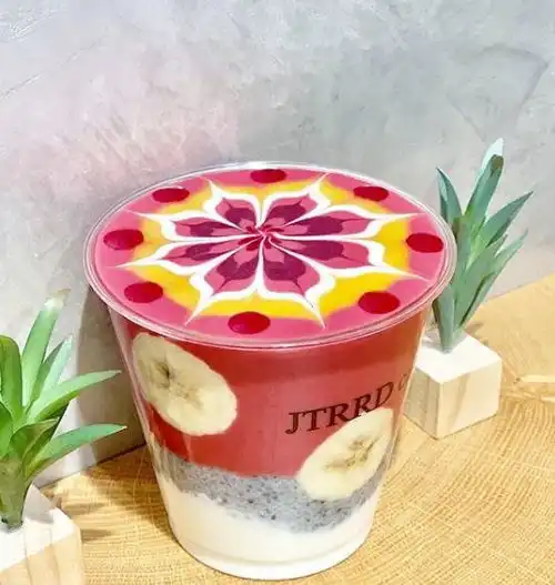 刷爆ins的日本视觉系甜品思慕雪,拉花美的舍不得吃