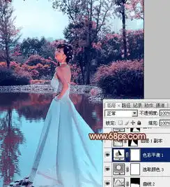 photoshop调出红褐色秋天背景的婚纱照片教程