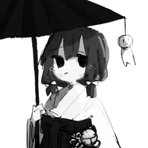 黑白动漫女头夏日午睡