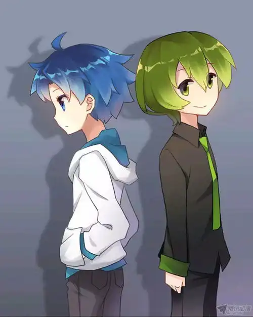 小蓝和小绿头像情侣