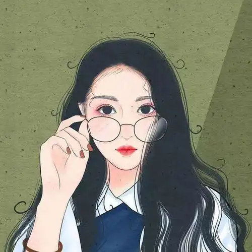 插画壁纸头像女孩,只要你努力,会越来越幸运的