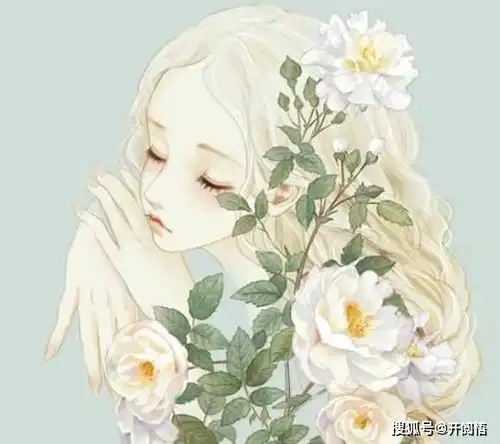 插画头像女生简约气质轻