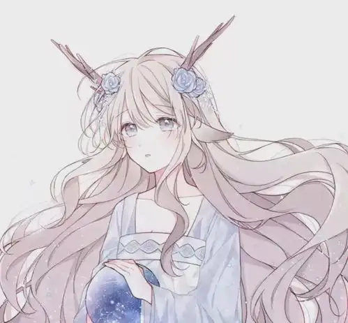 女生头像带花真人动漫图