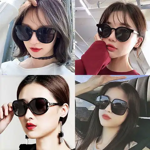 墨镜女韩版网红同款太阳镜男新款防紫外线ins眼镜圆脸时尚大框