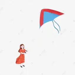 小女孩放风筝卡通png素材图片免费下载高清psd千库网图片编号11865304