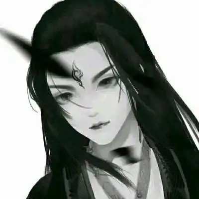 黑白病娇男头像二次元