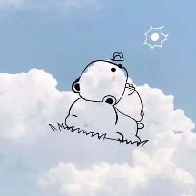 可爱卡通天空背景图一直往前走风景静物头像我要个性网