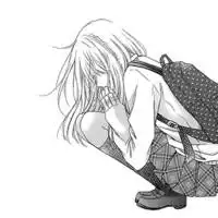 手绘女生头像卡通黑白想