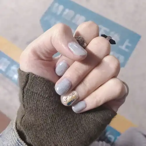 美甲ins冬季暖暖皮草季