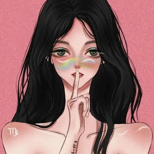 黑白漫画头像女闺蜜朦朦