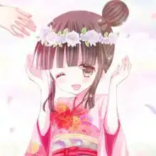 二次元少女头像真人和服