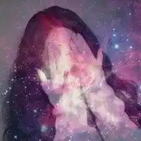 好看的背景头像好看的女生星空背景头像