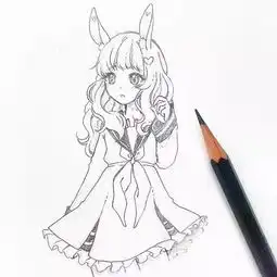 头像女生可爱漫画绘画线