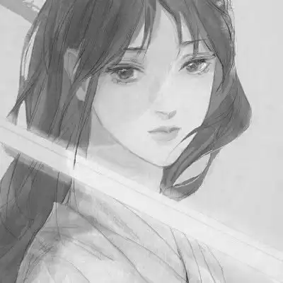 黑色高清女头像古风