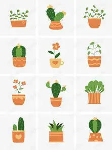 手绘植物盆栽矢量素材图片免费下载高清psd千库网图片编号9833317