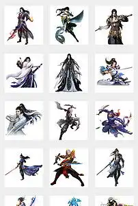 游戏人物武侠侠客大侠人物剑客男勇士素材图片模板下载39.81mb动漫人物大全人物形象