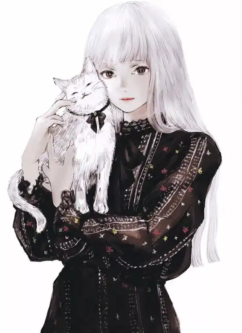 少女与猫插画师shirone