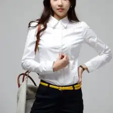 女生白色简约头像衬衫