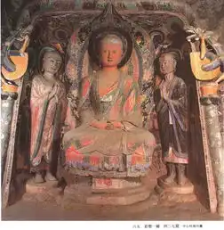 隋427窟彩塑保存完好,一铺三尊大立像