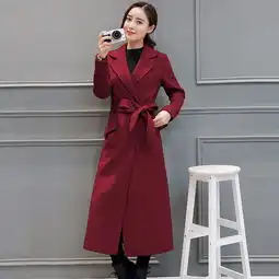 2016欧美秋冬新款女装高端大牌毛呢羊绒外套加长款大衣