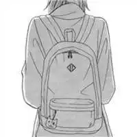 黑白线条简约男头像