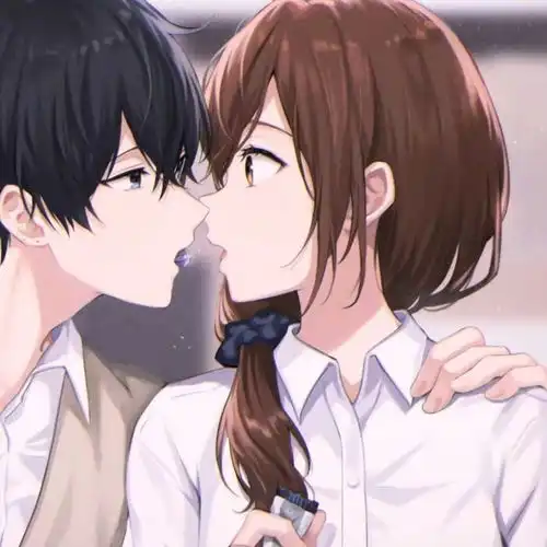 超级甜的动漫情侣头像夏天好热啊我可以躲在你的影子里吗