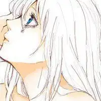 女生哭泣图片头像漫画线