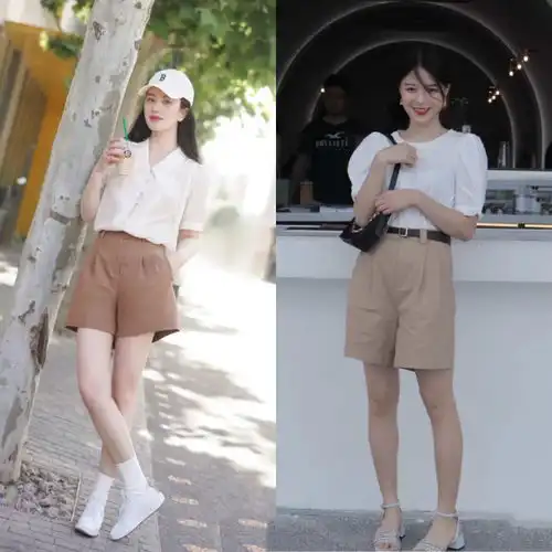 这才是女人最高级的简约穿搭白衬衫卡其裤,建议照穿