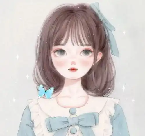可爱短发女孩头像