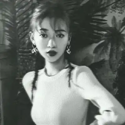 黑白女生头像头像图片摩