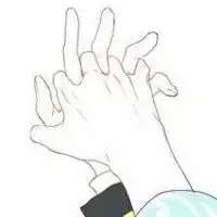 手控情侣头像黑白简约手控情头大图