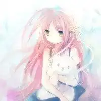 女生唯美头像卡通插图