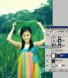photoshop调出暗调青黄怀旧色彩的美女照片