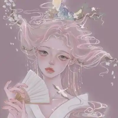 女生头像背影仙气手绘