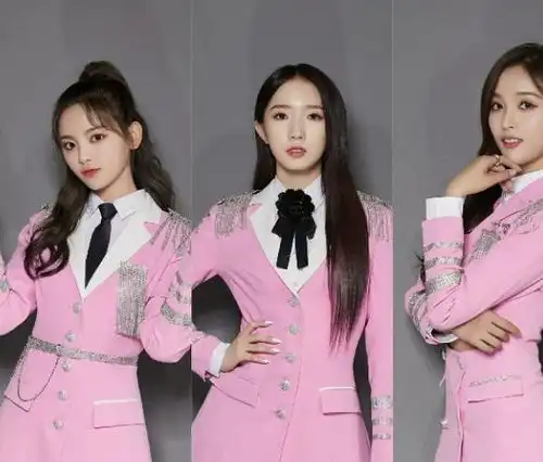 火箭少女集体穿粉裙,傅菁美岐很御姐,段奥娟美到不敢认