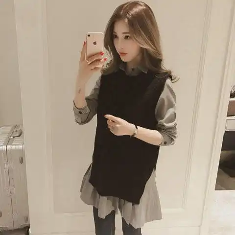 女人过30岁,别再穿卫衣装嫩试试衬衫毛衣,减龄美出少女感