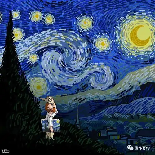 艺术家用幽默风趣的绘画勾起对梵高的追忆下漫画