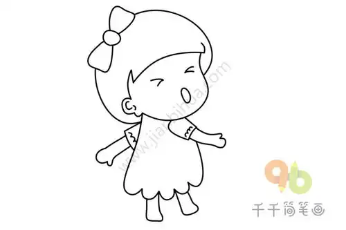 小女孩简笔画图片喜欢的试试吧
