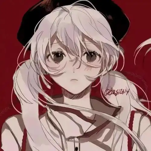 动漫女生头像小清新背景图