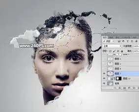 photoshop制作水墨喷溅效果的美女头像设计的ps教程
