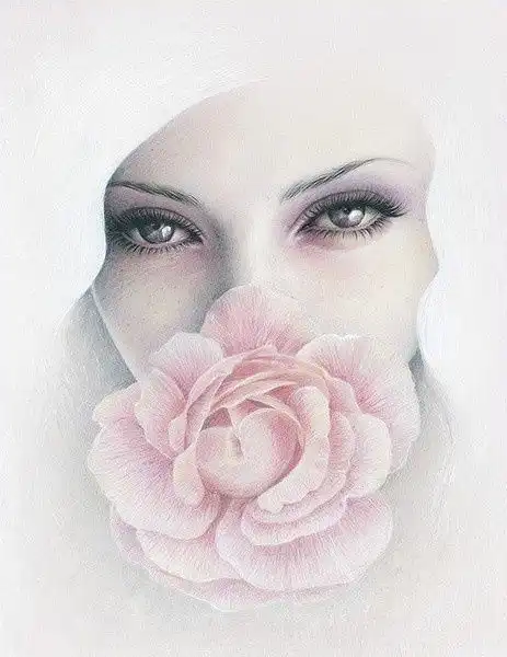 插画头像女生简约气质风