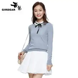 哥弟女装简约百搭合身长袖白衬衫390158