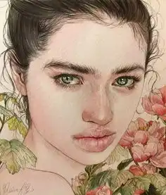 笔下的少女有清新淡雅迷人的仙气,都美到令人一见难忘